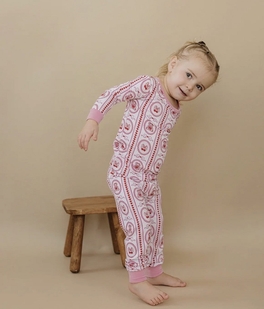 Bamboo Two Piece Set- Cherry Bear|4877