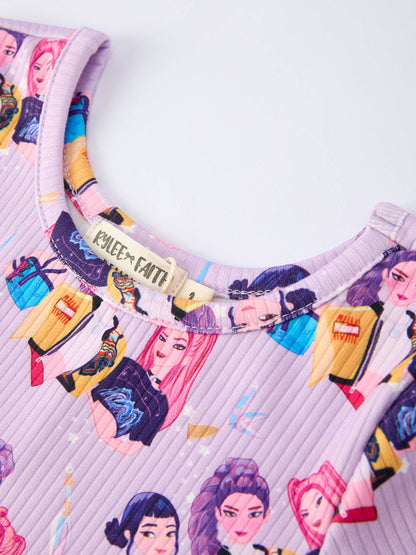 Huntrix Long Sleeve Twirl Dress