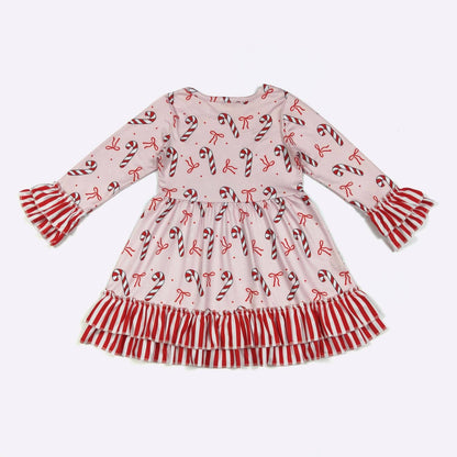 Stripes & Bows Girls Dress