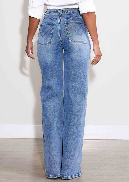 Meg Wide Leg Rigid W/ Comfort Stretch Denim