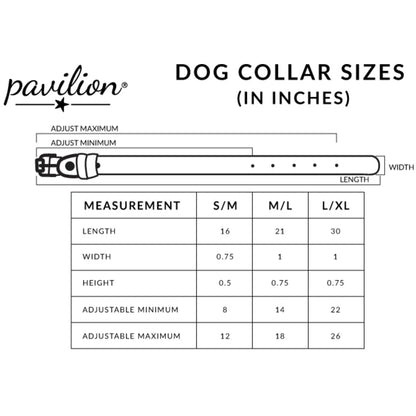 L/XL Woof - 30" PU Leather Pet Collar