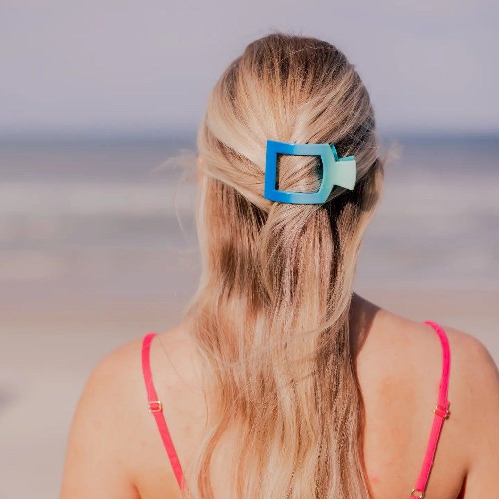 Square Flat Hair Clip | Small | Poolside|8422