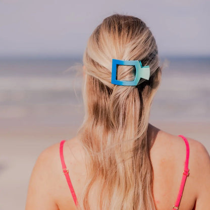 Square Flat Hair Clip | Small | Poolside|8422