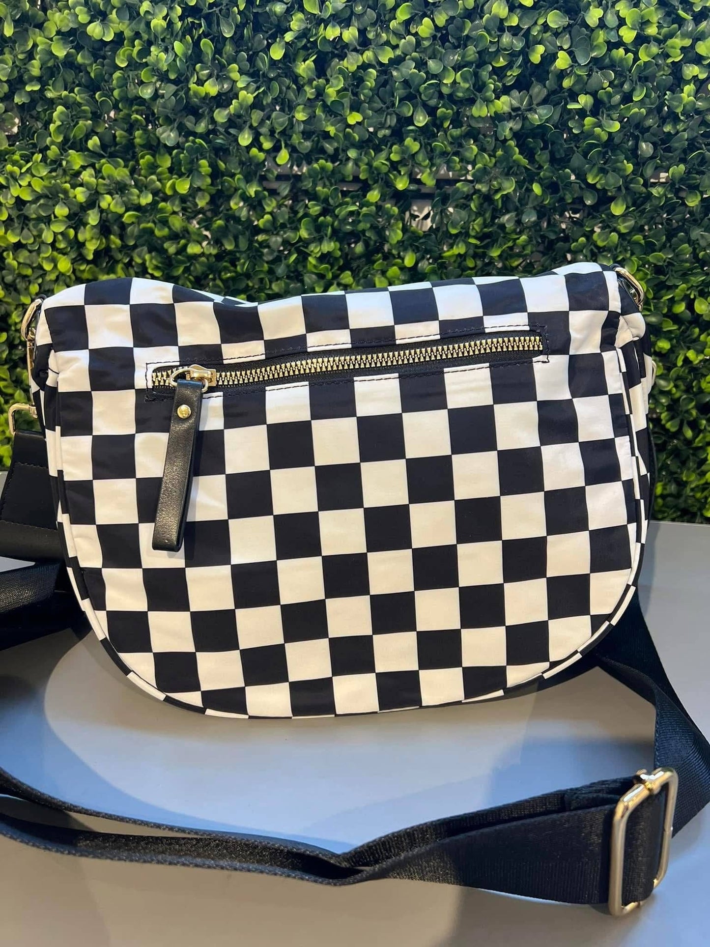 Checkered Double Zip Nylon Bag (MORE COLORS!)