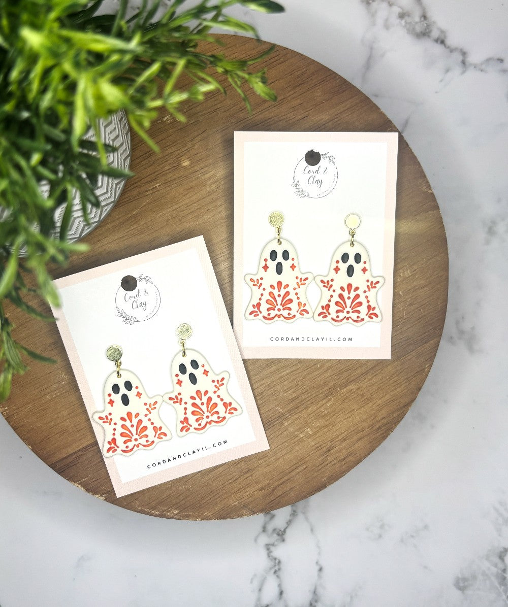 Orange Boo & Bloom Dangles|9072