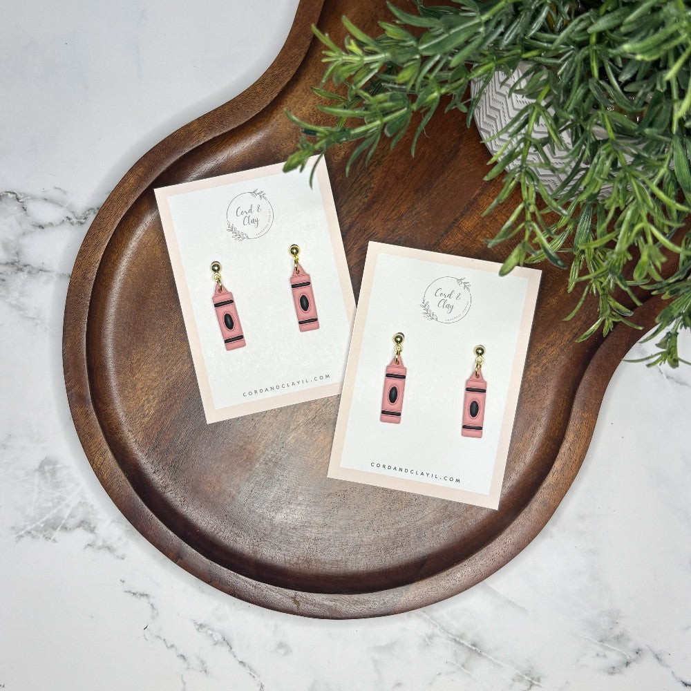 Pink Crayon Dangles|8806