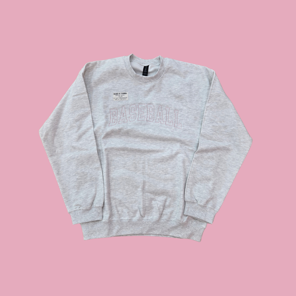 Baseball Embroidered Sweatshirt|6004