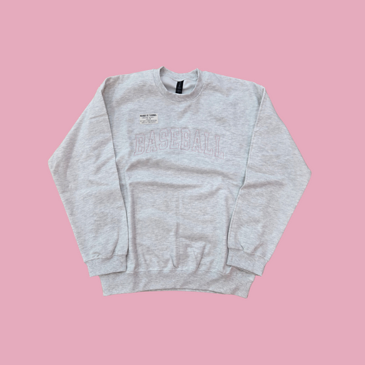 Baseball Embroidered Sweatshirt|6004
