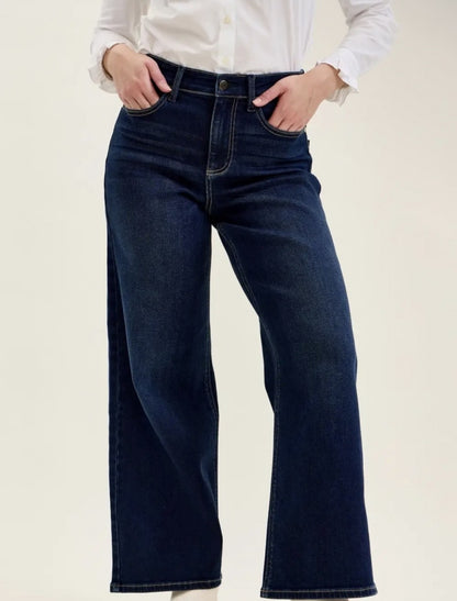 Judy Blue Hw Petite "Lux" Retro Wide Dk Twilight Blue|8963