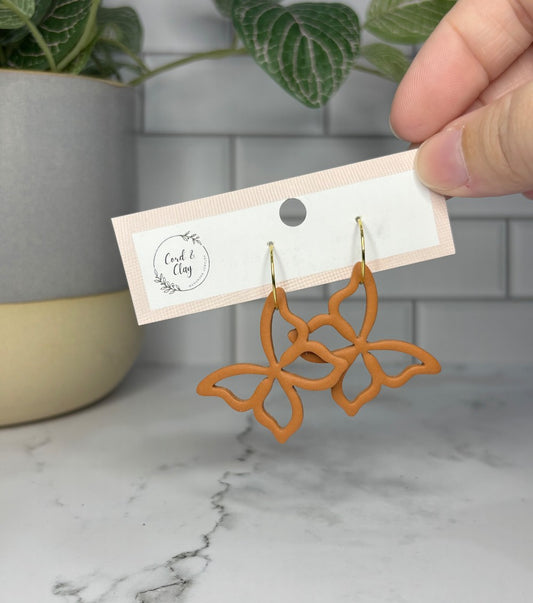 Autumn Spice Butterfly Hoops|1609