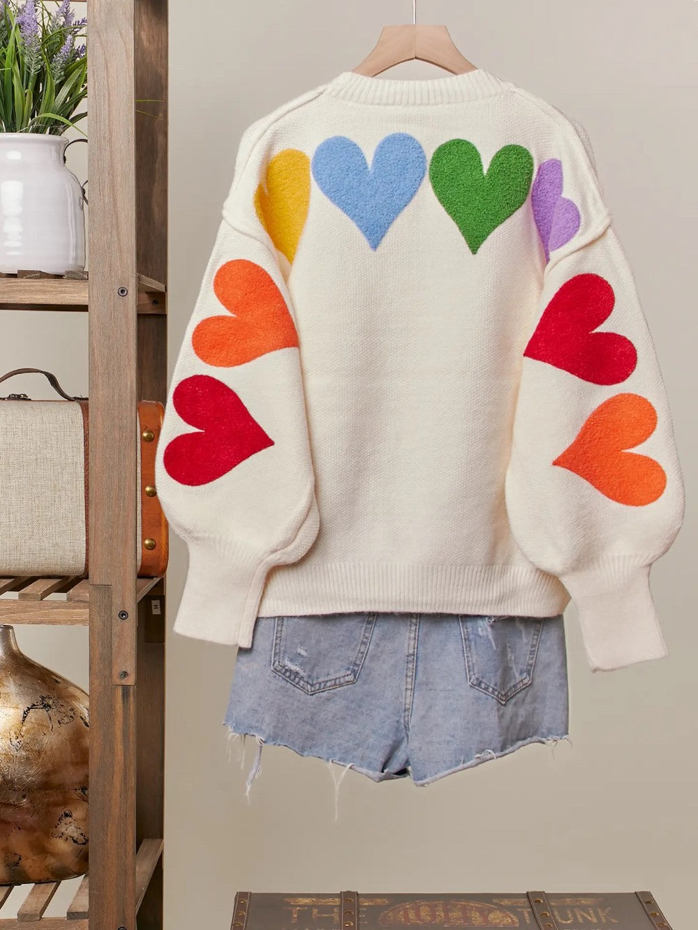 Candy Heart Patch Sweater|4762