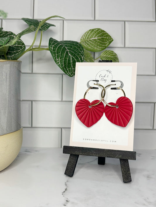 Cherry Pie Fanned Heart Hoops NF|5204