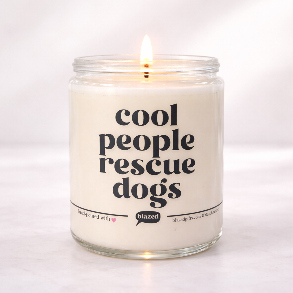 Cool People Rescue Dogs Candle