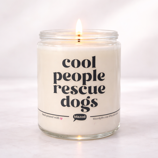 Cool People Rescue Dogs Candle