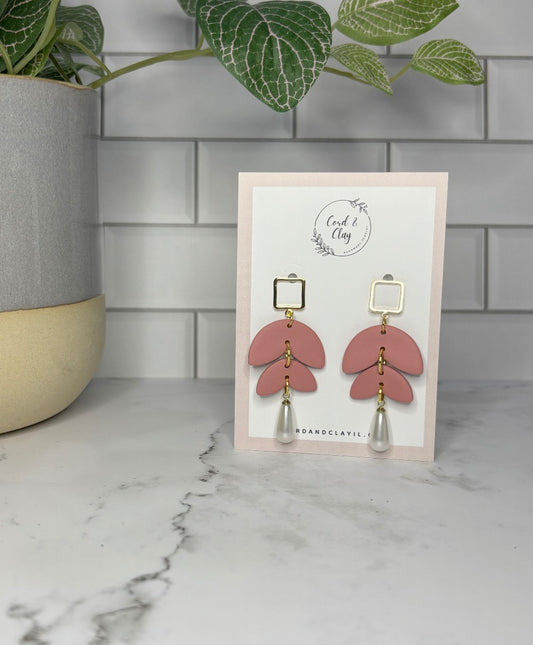 Pink Bubbly Pearl Dangles|1589