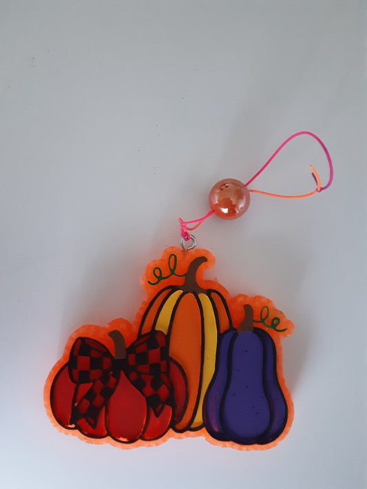 CAR FRESHIE-GINGHAM PUMPKINS|1472
