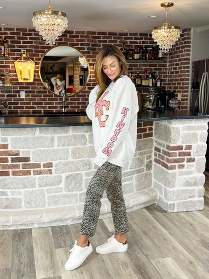 Checkered KC Football Sweatshirt