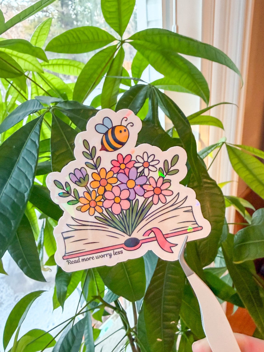 Sticker Read More Worry Less|7439