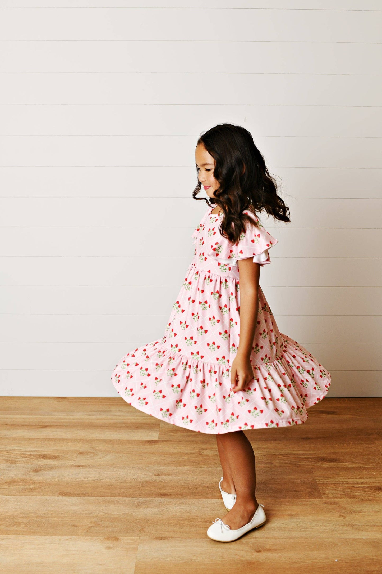 Emmy Pink Strawberry Twirl Dress