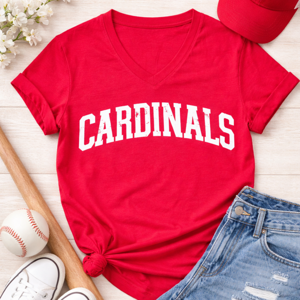 Cardinals V-Neck Tee|6950