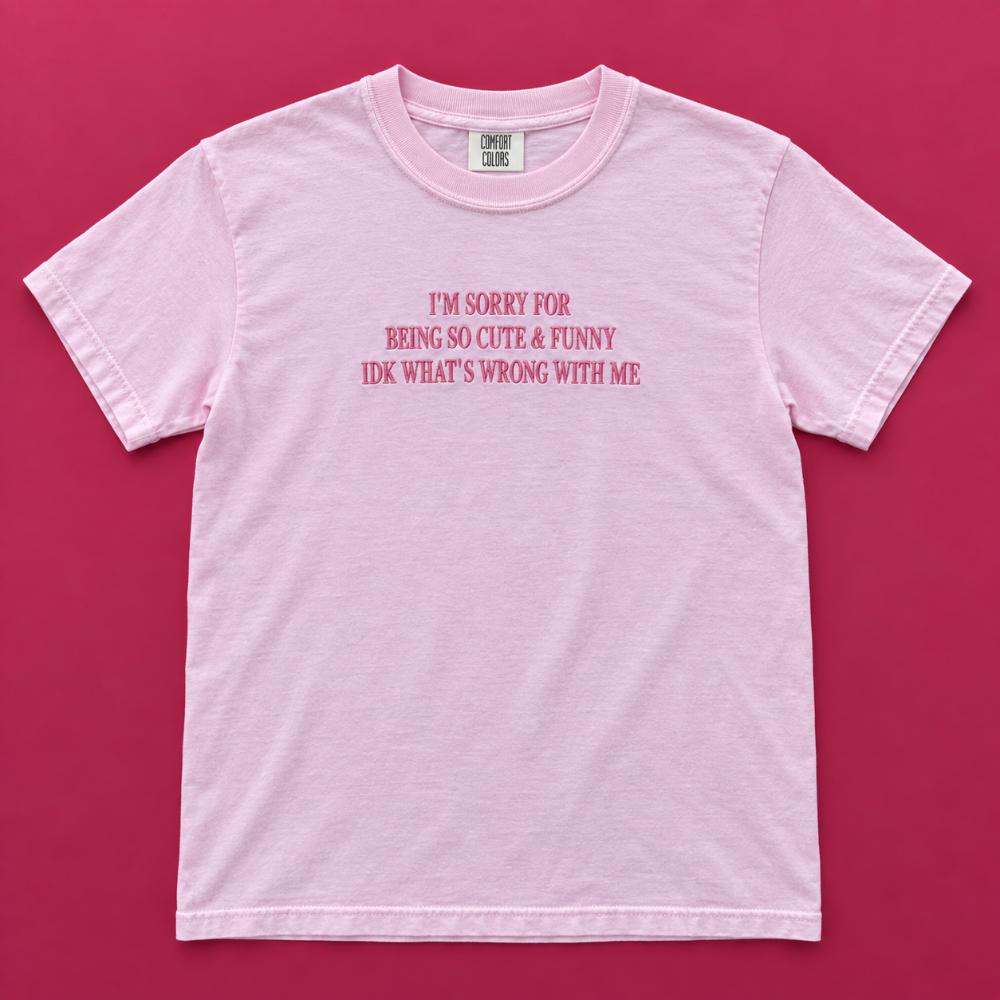 IDK What's Wrong With Me Embroidered Tee|9007