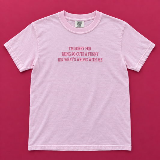 IDK What's Wrong With Me Embroidered Tee|9007