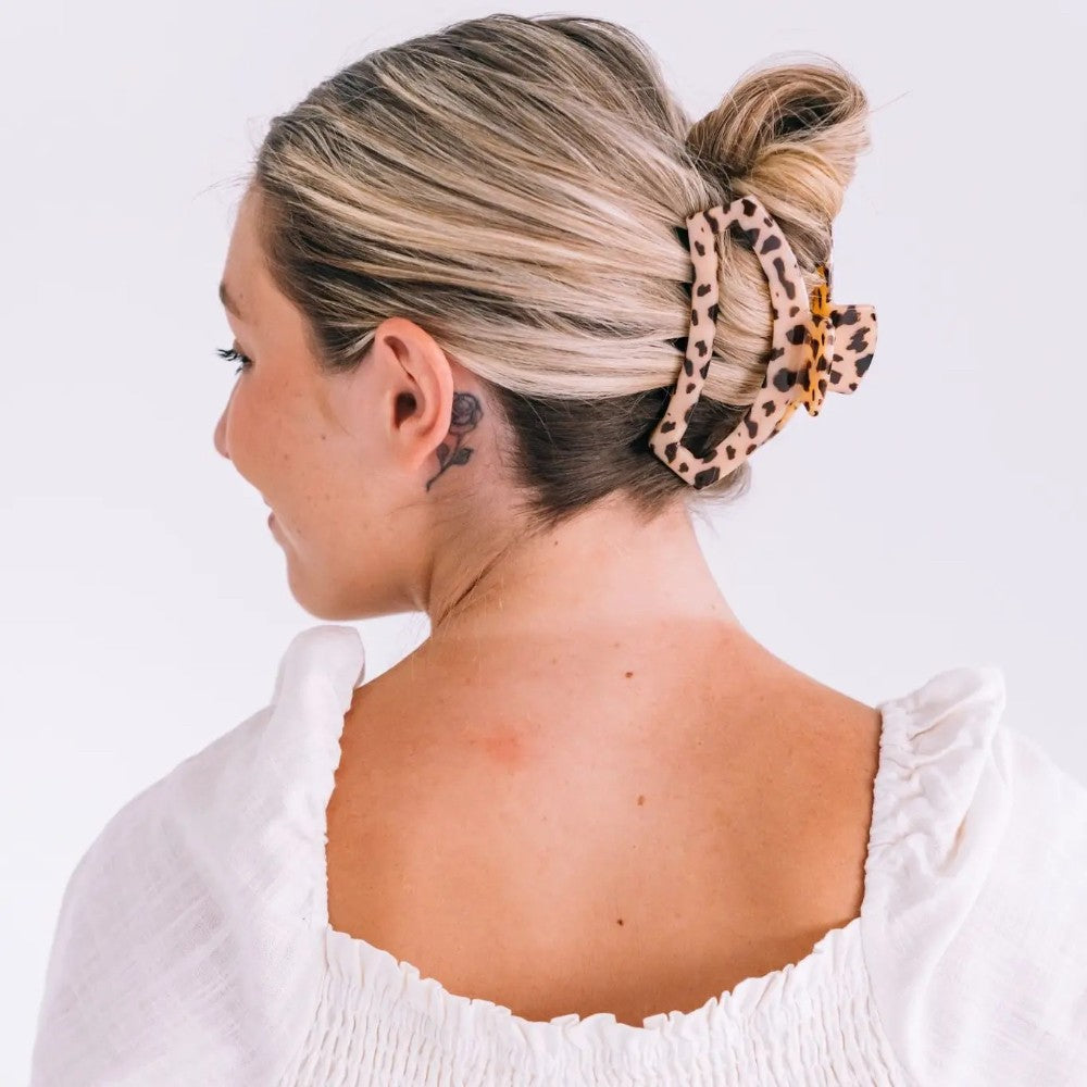 Open Hair Clip | Large | Blonde Tortoise|4723