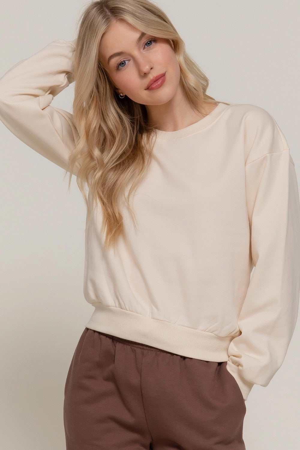 Ash Crop Sweatshirt|7368