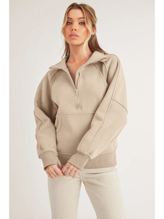 Funnel Neck Half Zip|9247