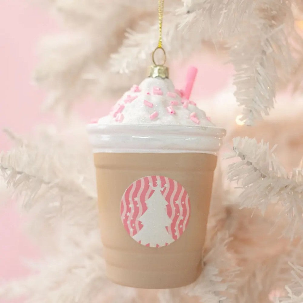 Frappe All the Way - Glass Ornament|9302