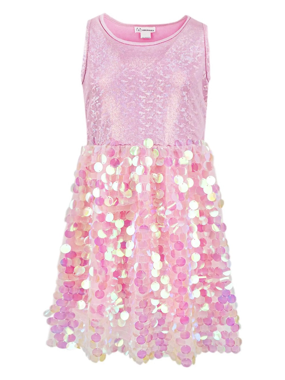 Metallic Pink Ombre Sequin Party Dress|8565