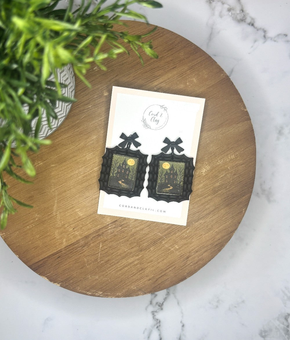 Haunted House Spiderweb Stamp Dangles|9079