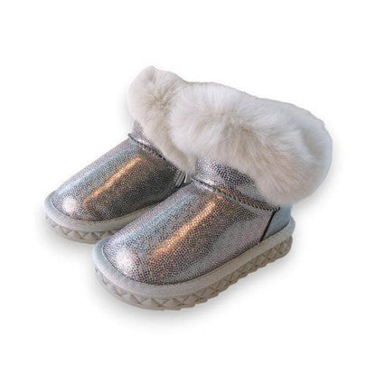 Fur Trim Glitter Boot