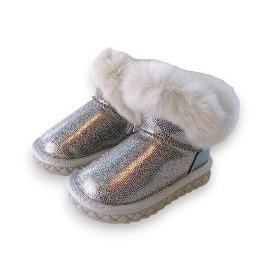 Fur Trim Glitter Boot
