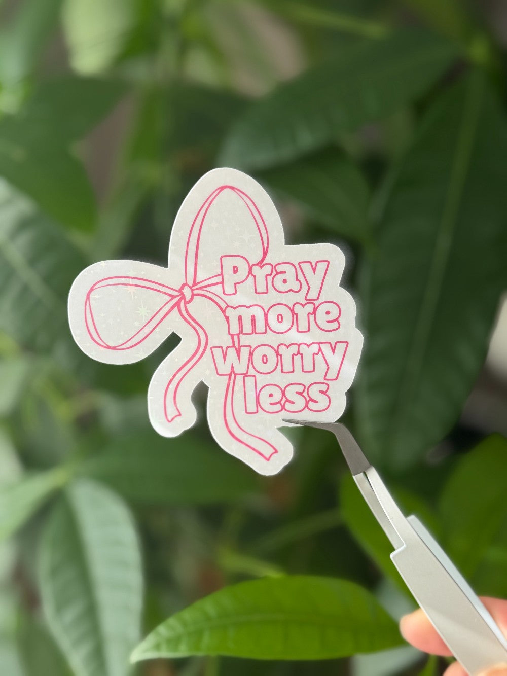 Sticker Pray More Worry Less|7423