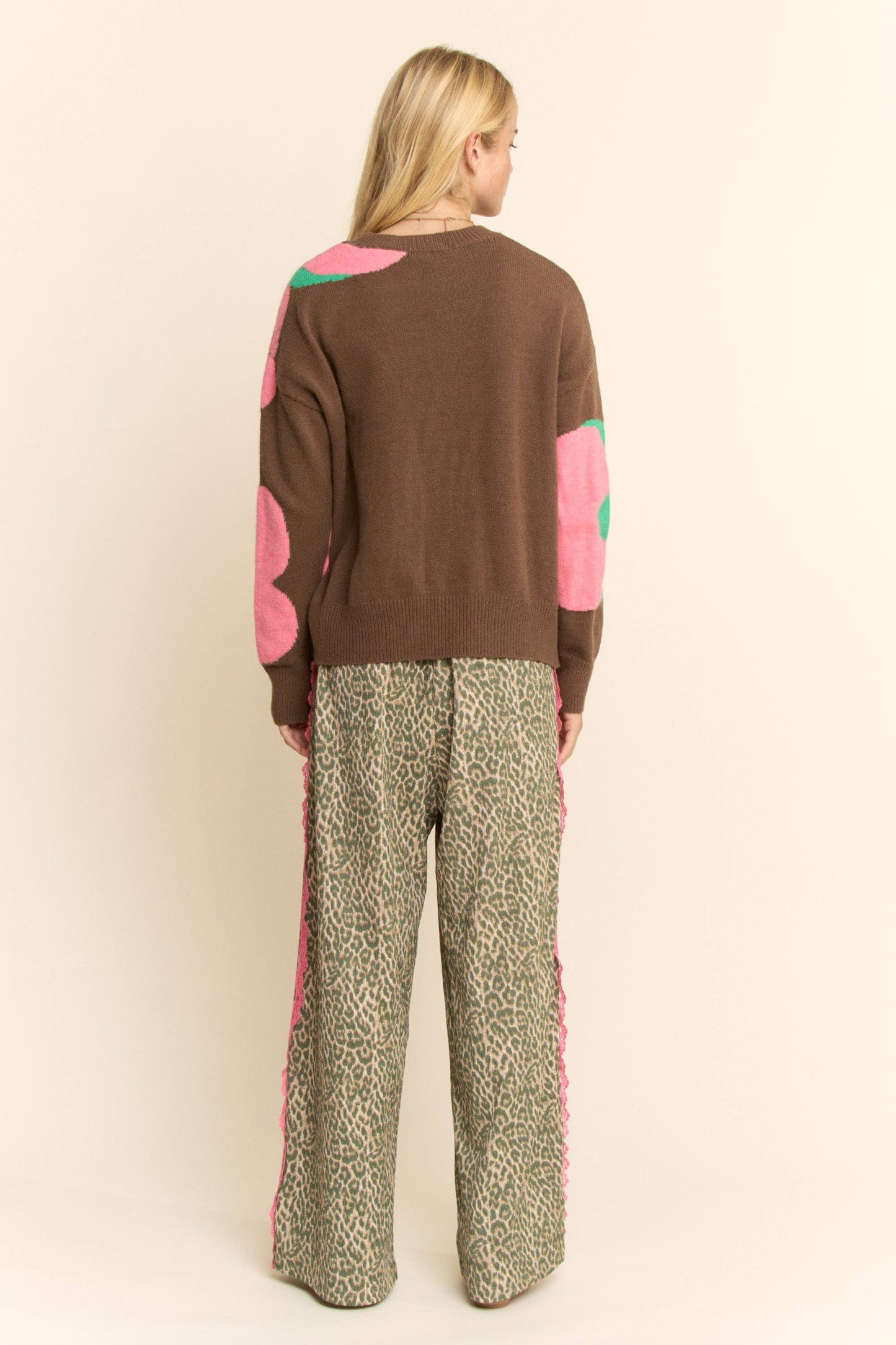 The Lacey Leopard Ribbon Pants