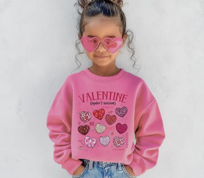 Girls Valentines Taylors Version Sweatshirt|4652