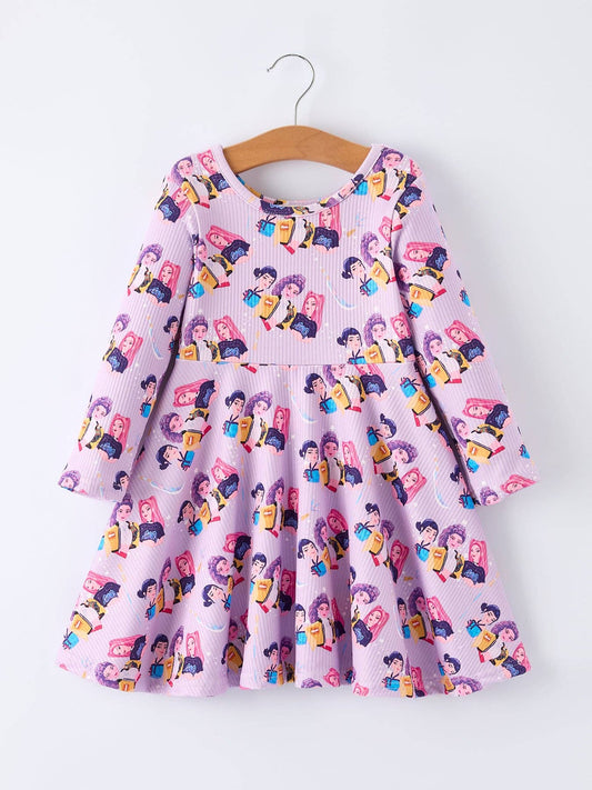 Huntrix Long Sleeve Twirl Dress