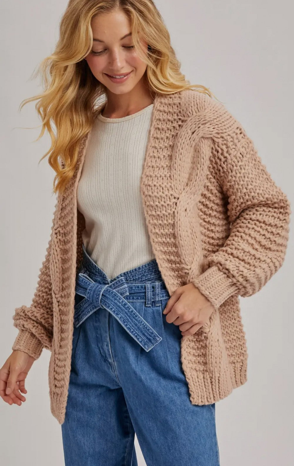 Latte Crochet Cardigan|752