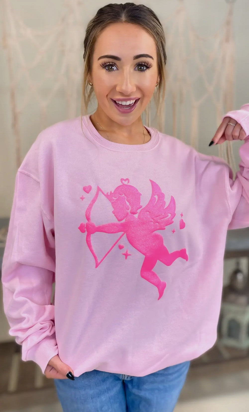 Puff Cupid Sweatshirt|4019