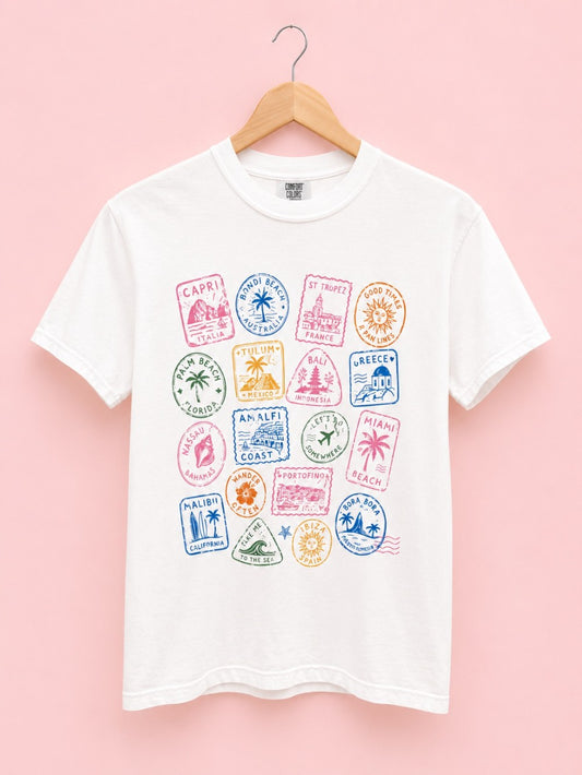 Travel Stamps Tee|8053