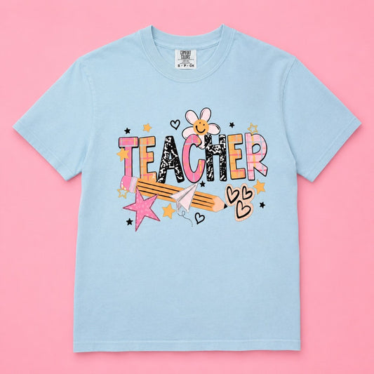 Plaid Teacher Tee|8786