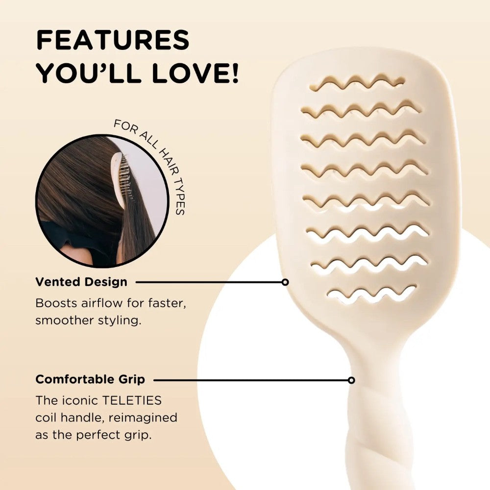 Vented Hair Brush | Tan|8428