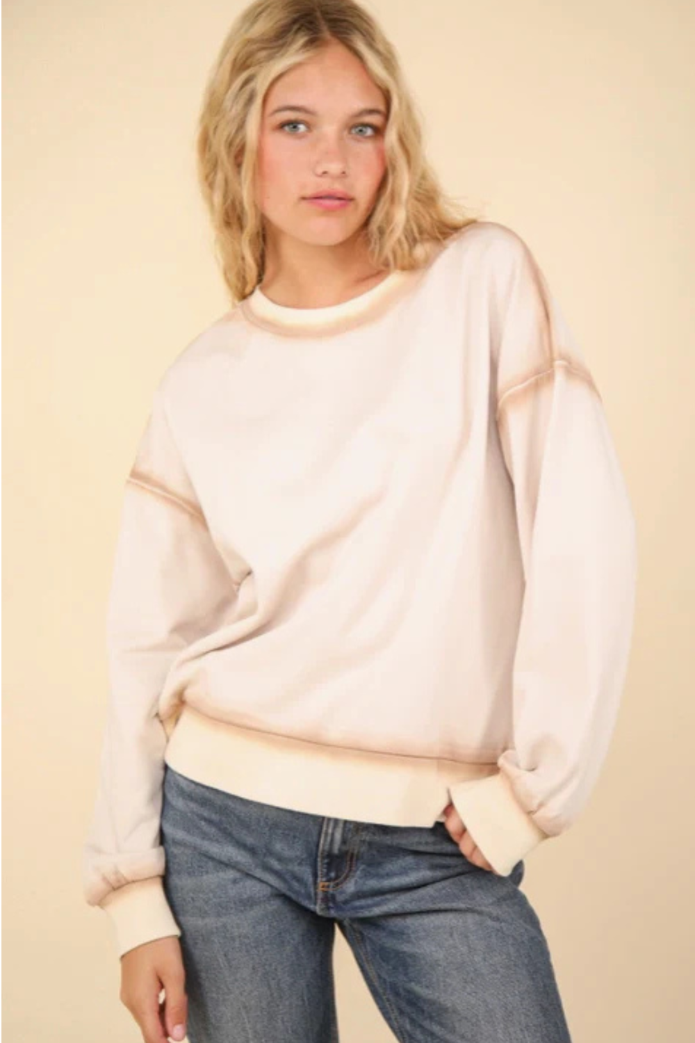 Taupe Oversized Sweater|2362