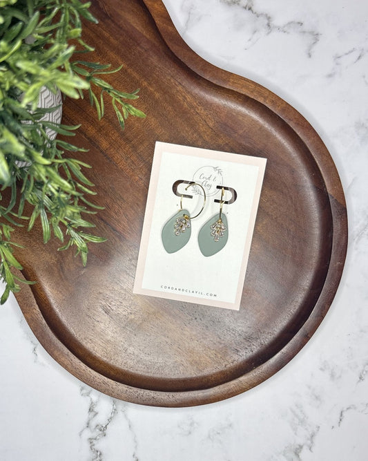 Blue Teardrop Charm Hoops NF|7936