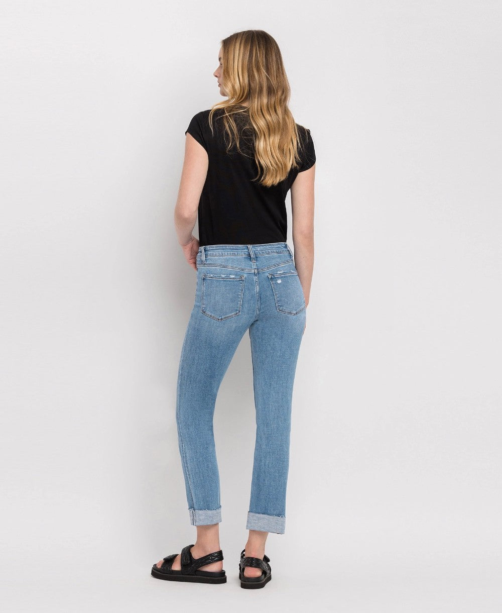 Mid Rise Cuffed Slim Fit F4121|7985