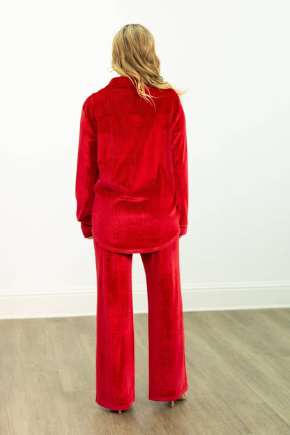 Velvet Red All Day Pants