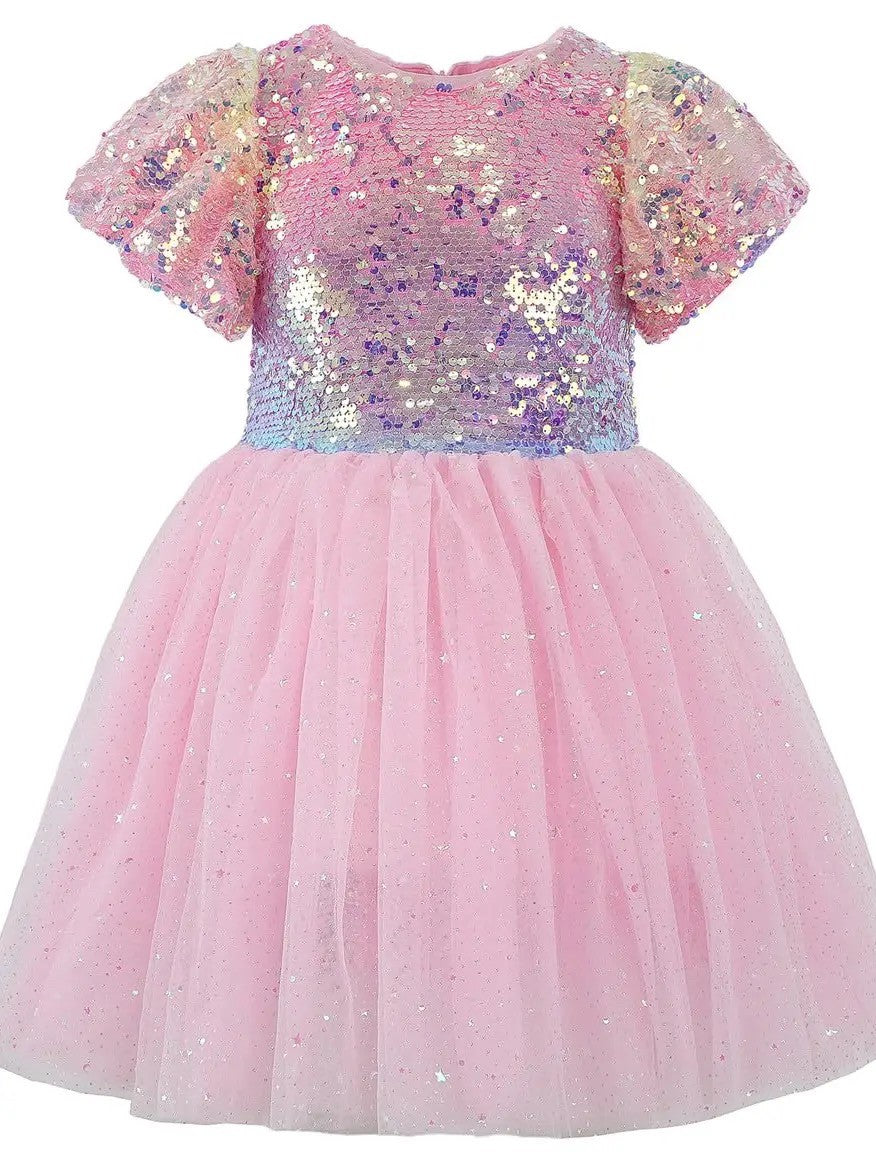 Party Girl Sequin Tulle Dress|8569