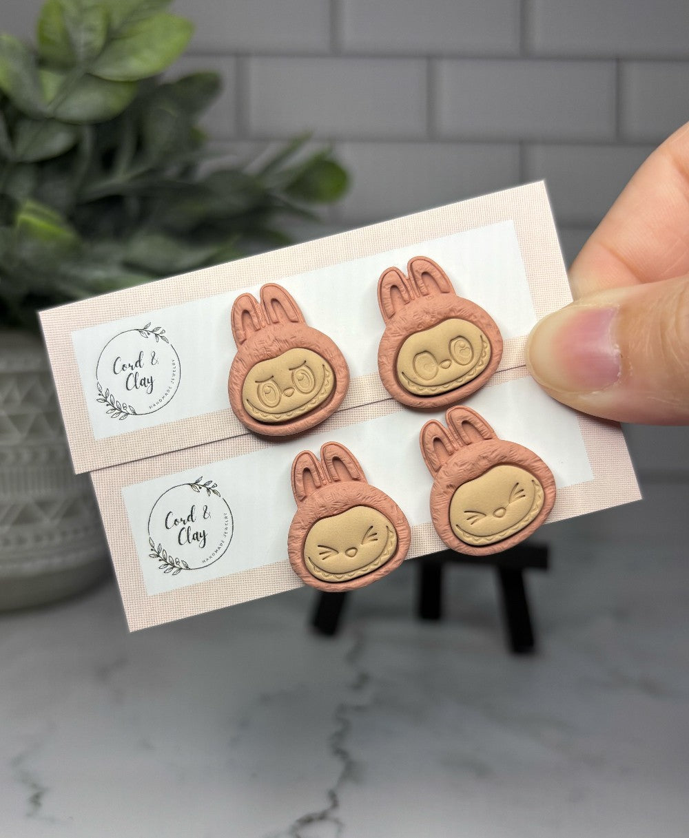 Pink Labubu Studs - NF|7615