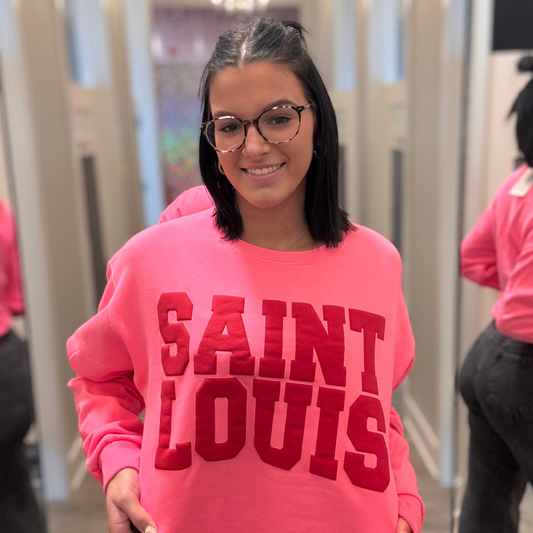 Saint Louis Puff Crew - Hot Pink & Red|5296